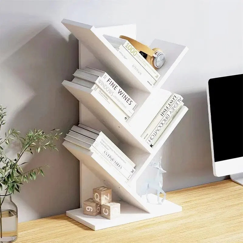 Étagère bibliothèque en forme d'arbre en bois