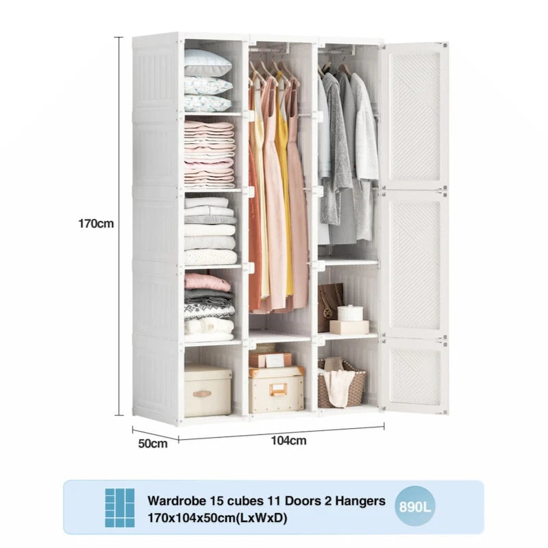Armoire de rangement portable pour chambre, organisateur de rangement, commode à vêtements, organisateur de placard