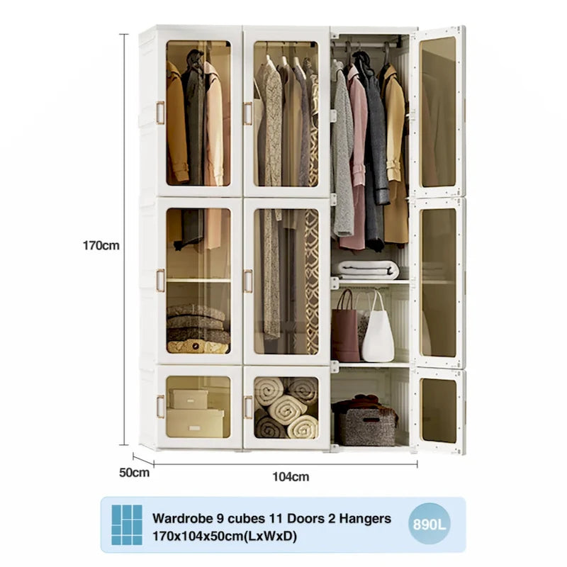 Armoire de rangement portable pour chambre, organisateur de rangement, commode à vêtements, organisateur de placard