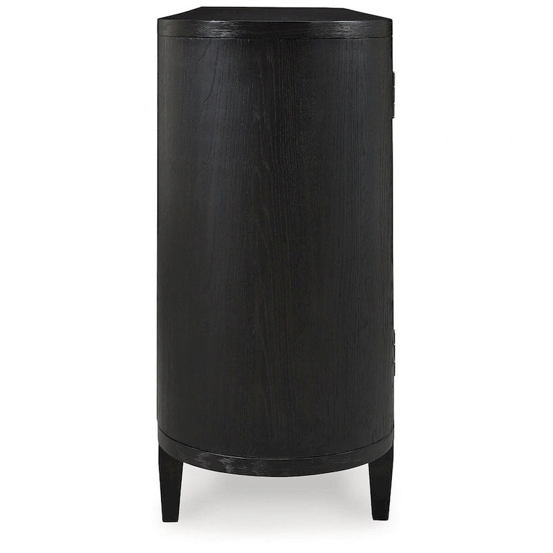 Buffet de salle à manger noir/gris 74,13 po L x 17,13 po P x 35,13 po H