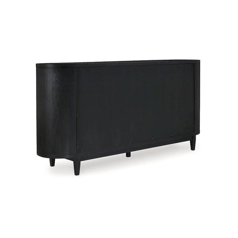 Buffet de salle à manger noir/gris 74,13 po L x 17,13 po P x 35,13 po H