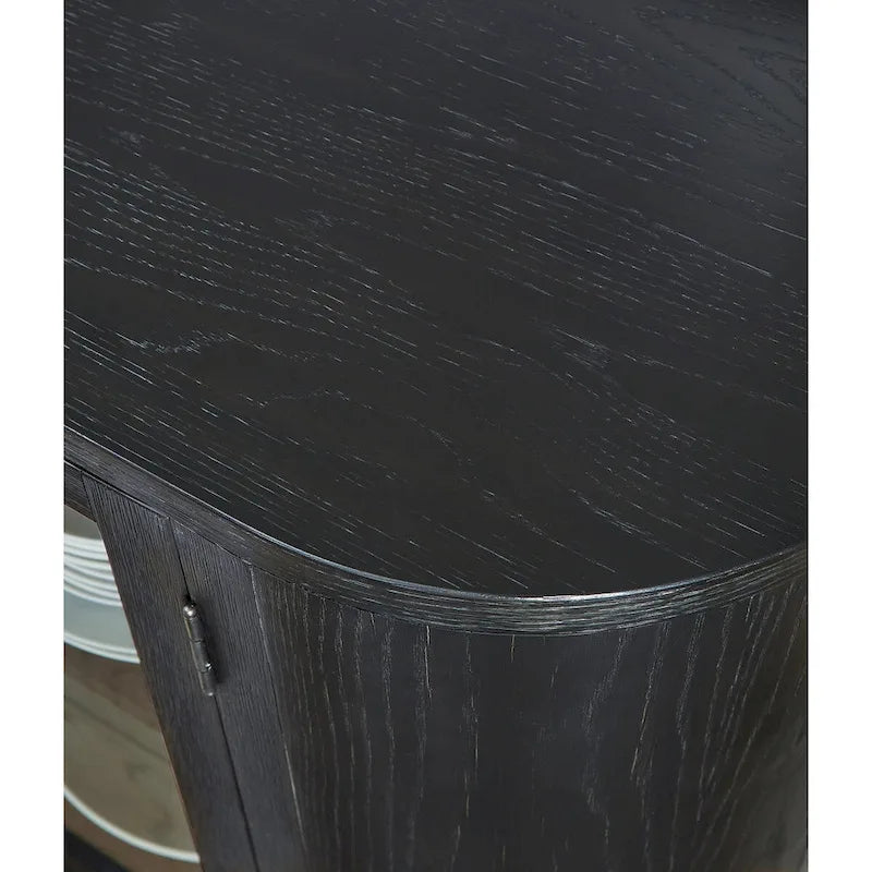 Buffet de salle à manger noir/gris 74,13 po L x 17,13 po P x 35,13 po H