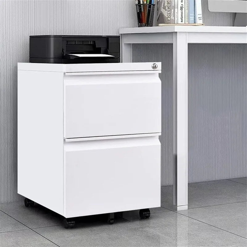 Caisson mobile à 2 tiroirs avec serrure, 17 po P x 24 po L x 15 po H
