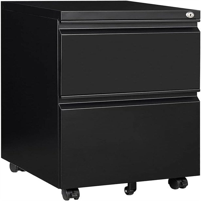 Caisson mobile à 2 tiroirs avec serrure, 17 po P x 24 po L x 15 po H