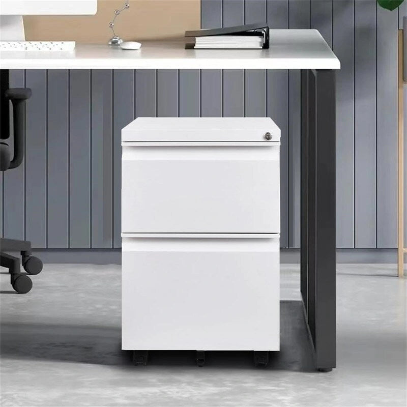 Caisson mobile à 2 tiroirs avec serrure, 17 po P x 24 po L x 15 po H