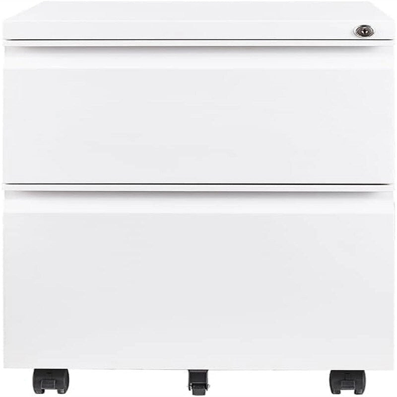 Caisson mobile à 2 tiroirs avec serrure, 17 po P x 24 po L x 15 po H