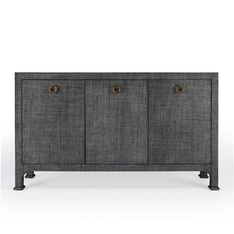 Buffet 3 portes en raphia 60 pouces