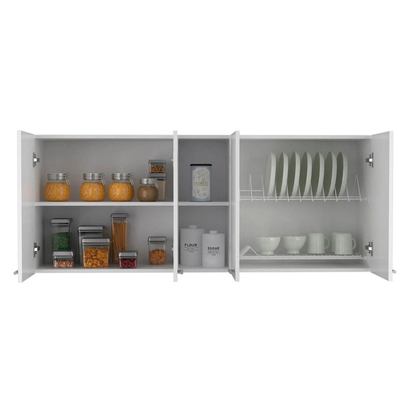 Meuble haut double porte finition blanc