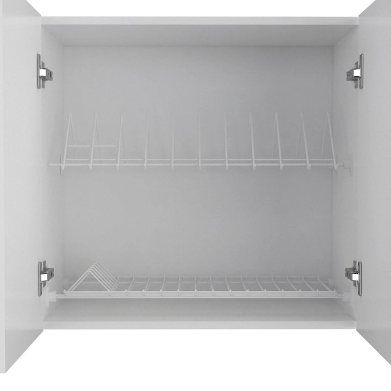 Meuble haut double porte finition blanc