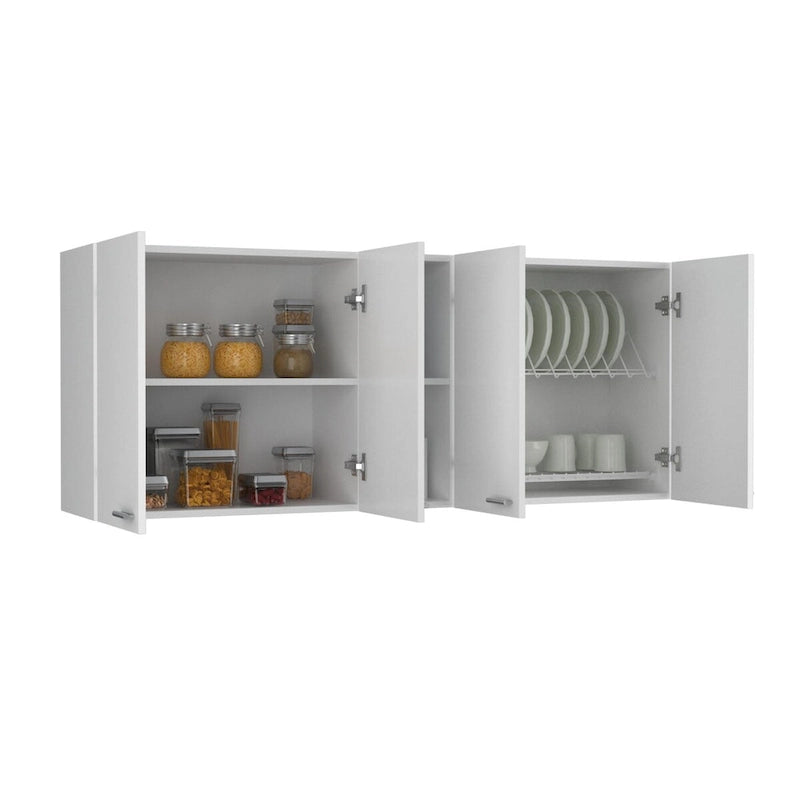 Meuble haut double porte finition blanc