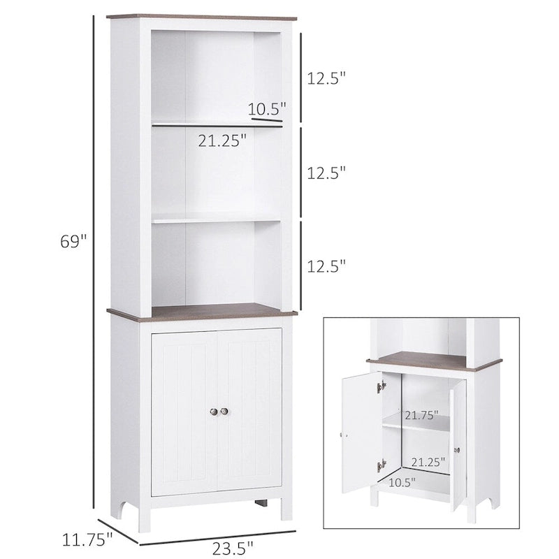 Armoire de rangement sur pied, colonne de salle de bain pour linge, buffet de rangement