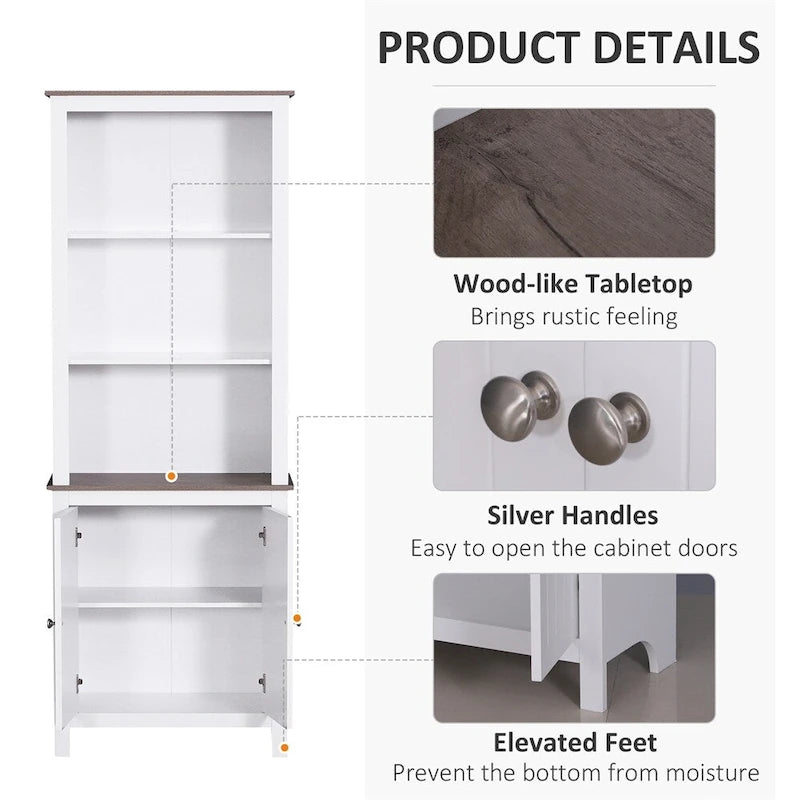 Armoire de rangement sur pied, colonne de salle de bain pour linge, buffet de rangement