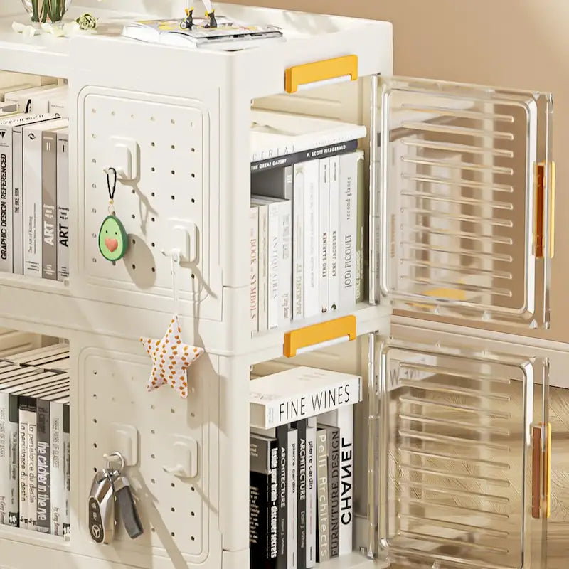 Bibliothèque de rangement à roulettes à 4 niveaux