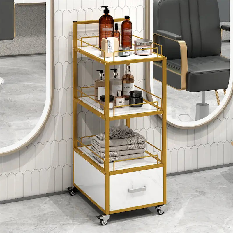 Chariot de rangement pour salon de beauté