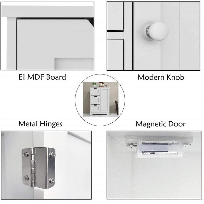 Meuble de rangement pour salle de bain 11,81 po P x 23,62 po L x 31,89 po H