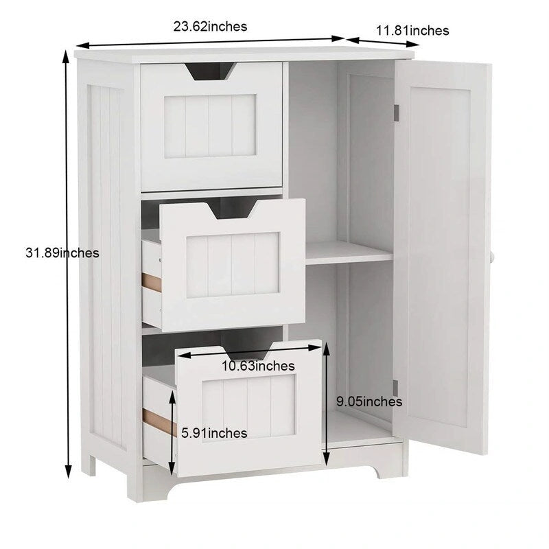 Meuble de rangement pour salle de bain 11,81 po P x 23,62 po L x 31,89 po H