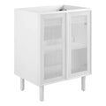 Meuble-lavabo de salle de bain en métal perforé (vasque non incluse)