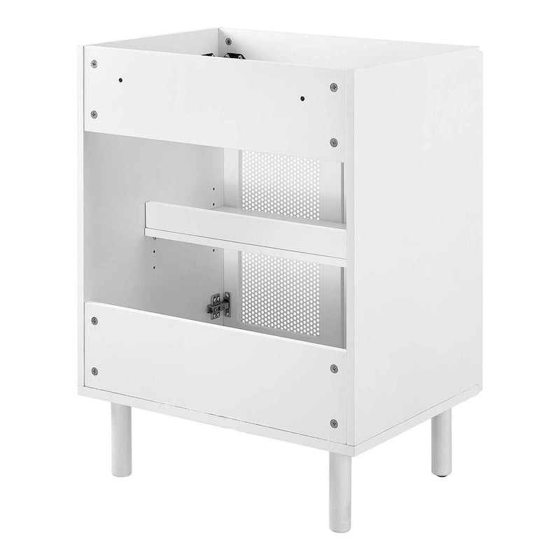 Meuble-lavabo de salle de bain en métal perforé (vasque non incluse)