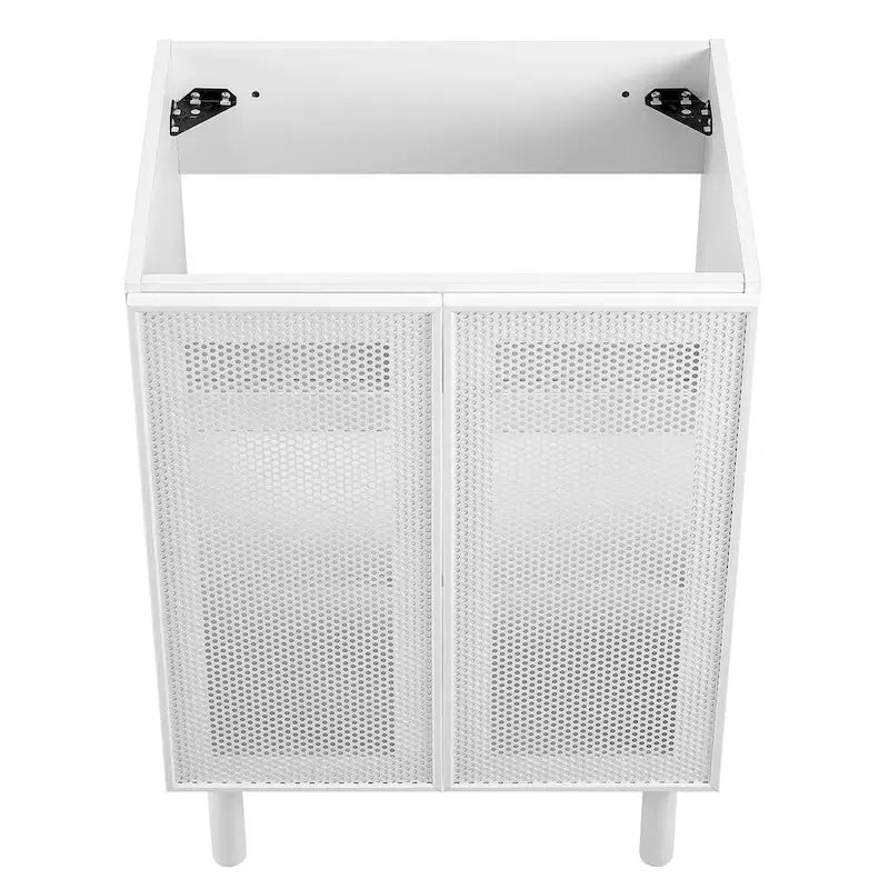 Meuble-lavabo de salle de bain en métal perforé (vasque non incluse)