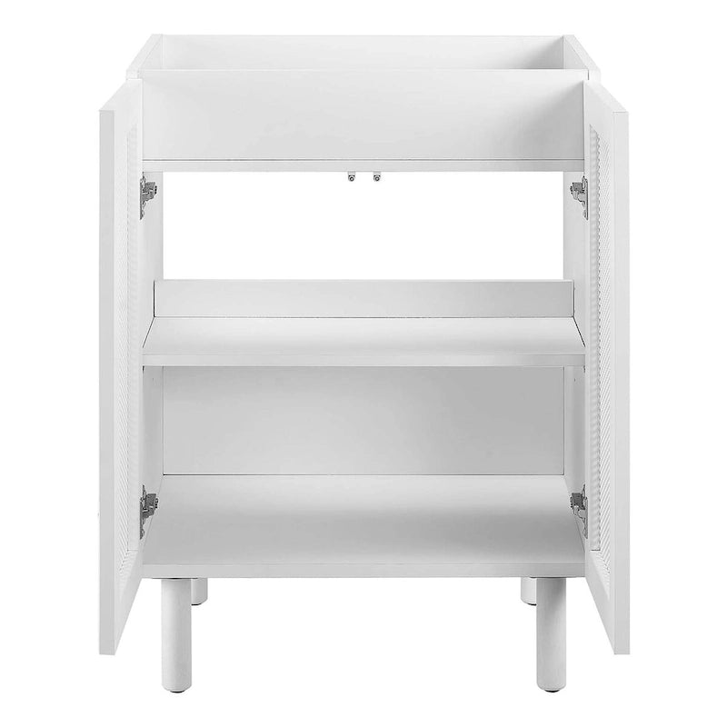 Meuble-lavabo de salle de bain en métal perforé (vasque non incluse)