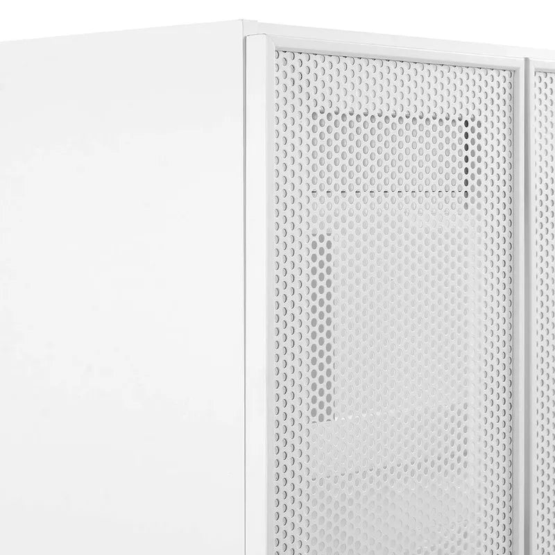 Meuble-lavabo de salle de bain en métal perforé (vasque non incluse)