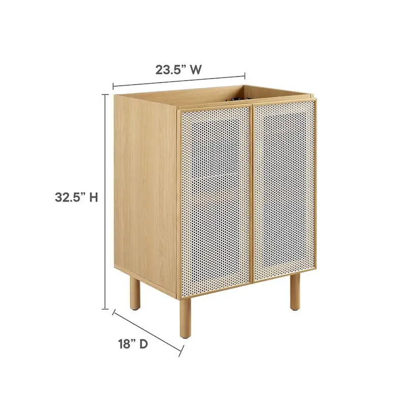 Meuble-lavabo de salle de bain en métal perforé (vasque non incluse)