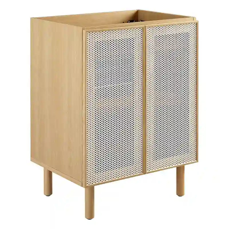 Meuble-lavabo de salle de bain en métal perforé (vasque non incluse)