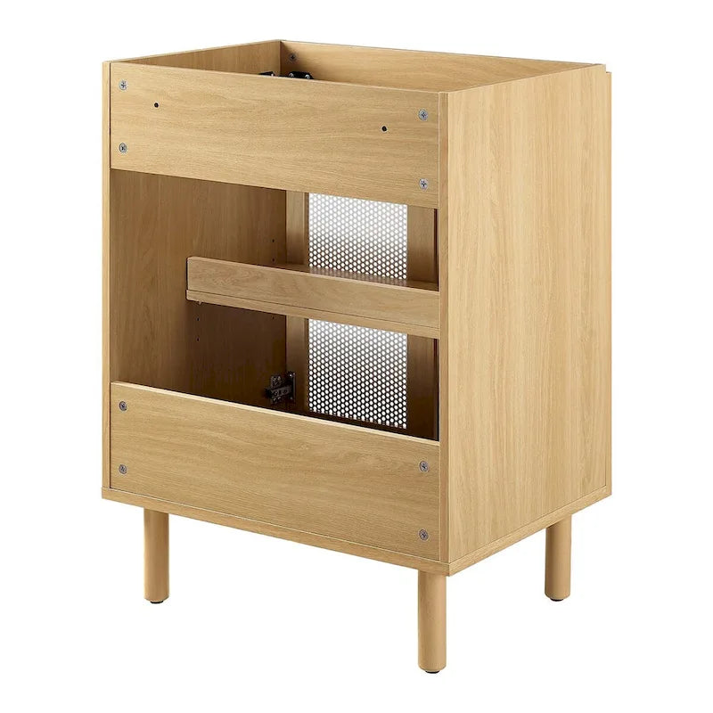 Meuble-lavabo de salle de bain en métal perforé (vasque non incluse)