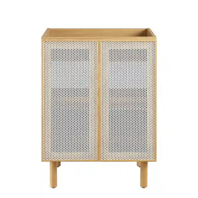 Meuble-lavabo de salle de bain en métal perforé (vasque non incluse)