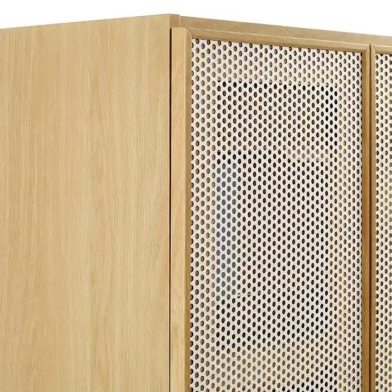 Meuble-lavabo de salle de bain en métal perforé (vasque non incluse)