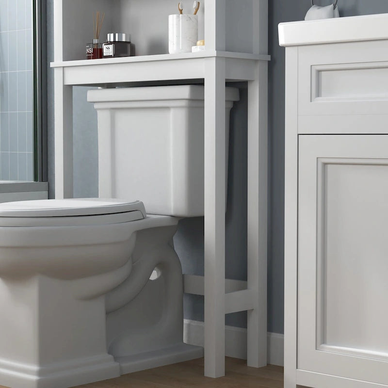 Meuble de rangement au-dessus des toilettes, meuble de salle de bain gain de place, avec étagères réglables et porte de grange 69 cm x 23 cm x 170 cm