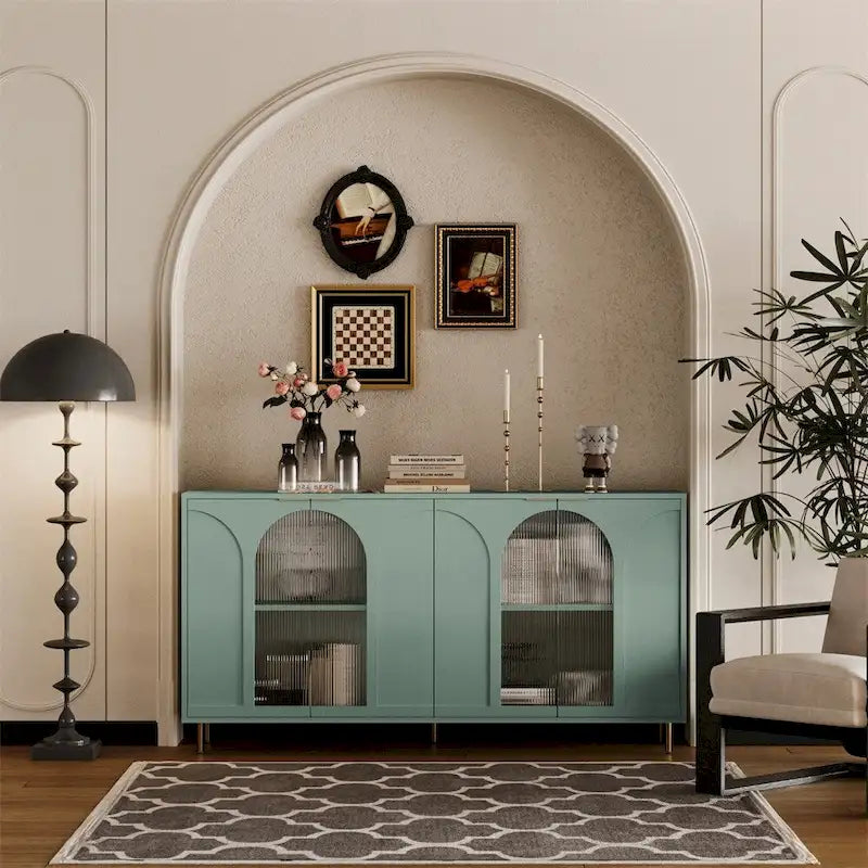 Meuble d'appoint, commode en bois laqué, buffet de rangement