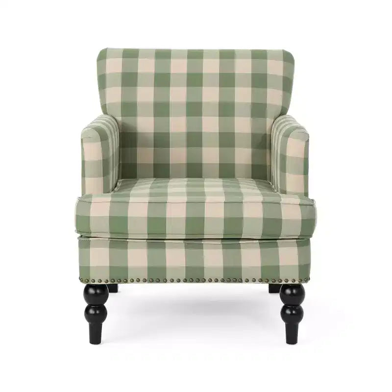 Fauteuil club contemporain Harrison Christopher Knight Home en tissu avec garniture cloutée