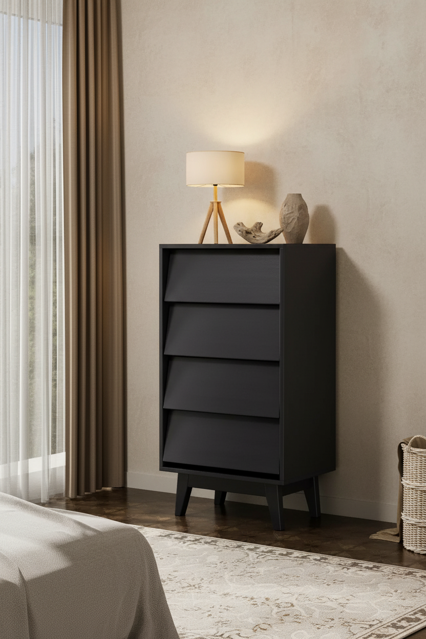 Black Dresser - Wabi-sabi Style