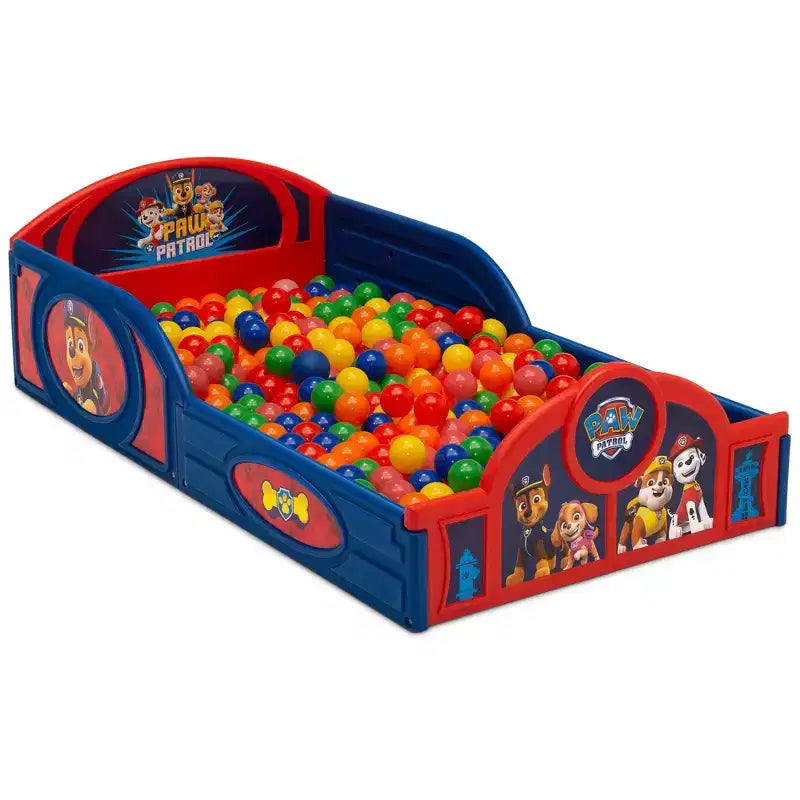 Lit pour enfant en plastique Delta Children « Sommeil et jeu » avec rails de protection intégrés – Pat' Patrouille