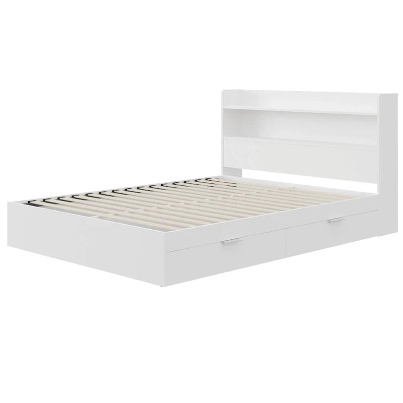Lit plateforme Hunter avec tête de lit